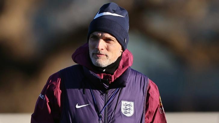 Thomas Tuchel in England training session